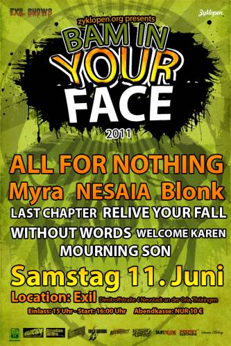 BAM IN YOUR FACE FEST BAM IN YOUR FACE FEST