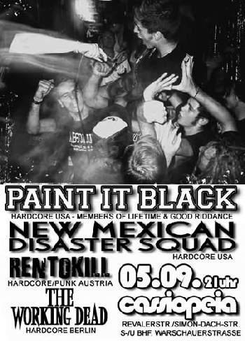 PAINT IT BLACK, NEW MEXICAN DESASTER SQUAD, RENTOKILL UND THE WALKING DEAD PAINT IT BLACK, NEW MEXICAN DESASTER SQUAD, RENTOKILL UND THE WALKING DEAD