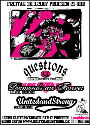 QUESTIONS, DIAMONDS ARE FOREVER, UNITED AND STRONG QUESTIONS, DIAMONDS ARE FOREVER, UNITED AND STRONG