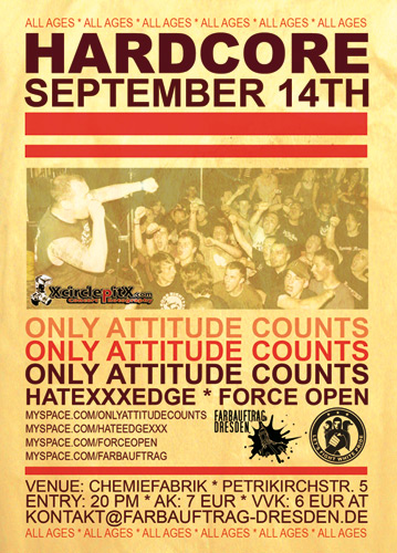 ONLY ATTITUDE COUNTS, HATEXXXEDGE, FORCE OPEN ONLY ATTITUDE COUNTS, HATEXXXEDGE, FORCE OPEN