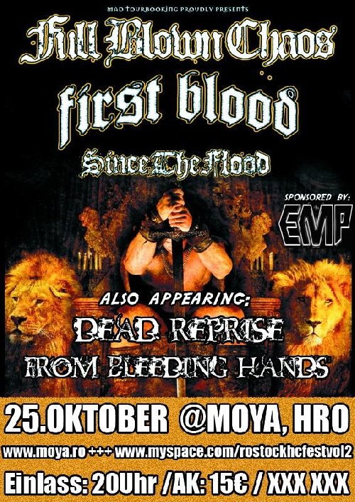 FULL BLOWN CHAOS, FIRST BLOOD, SINCE THE FLOOD, FROM BLEEDING HANDS FULL BLOWN CHAOS, FIRST BLOOD, SINCE THE FLOOD, FROM BLEEDING HANDS