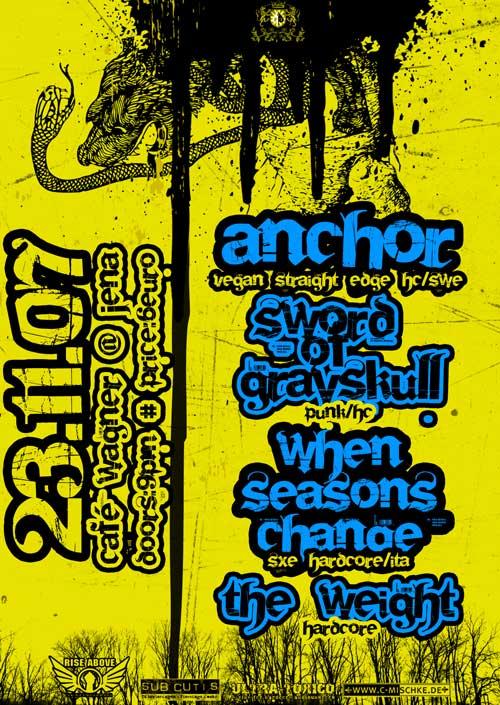 ANCHOR, SWORD OF GRAYSKULL, WHEN SEASONS CHANGE, THE WEIGHT ANCHOR, SWORD OF GRAYSKULL, WHEN SEASONS CHANGE, THE WEIGHT