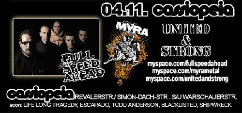 FULL SPEED AHEAD, MYRA, UNITED AND STRONG FULL SPEED AHEAD, MYRA, UNITED AND STRONG