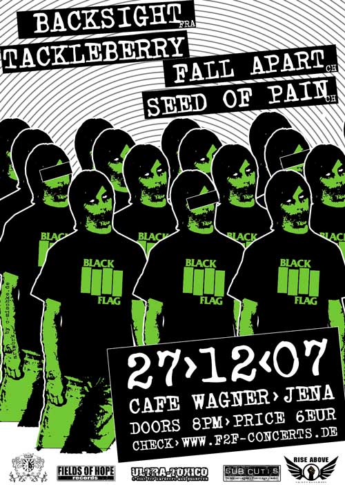 BACKSIGHT, TACKLEBERRY, FALL APART, SEED OF PAIN