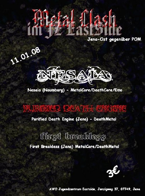 NESAIA, PURIFIED DEATH ENGINE, FIRST BREAKLESS