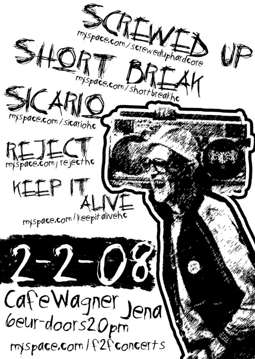 SCREWED UP, SHORT BREAK, SICARIO, REJECT, KEEP IT ALIVE SCREWED UP, SHORT BREAK, SICARIO, REJECT, KEEP IT ALIVE
