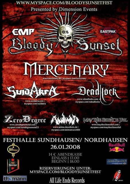 MERCENARY, SUIDAKRA, DEADLOCK, ZERO DEGREE, ANIMA, MAY THE SILENCE FAIL MERCENARY, SUIDAKRA, DEADLOCK, ZERO DEGREE, ANIMA, MAY THE SILENCE FAIL