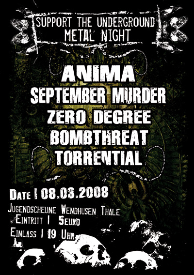 ANIMA SEPTEMBER, MURDER, ZERO DEGREE, BOMBTHREAT, TORRENTIAL ANIMA SEPTEMBER, MURDER, ZERO DEGREE, BOMBTHREAT, TORRENTIAL