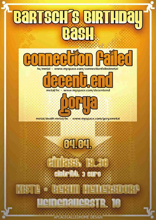 CONNECTION FAILED, DECENT.END, GORYA CONNECTION FAILED, DECENT.END, GORYA