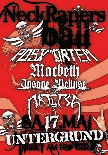 POSTMORTEM, MACBETH, INSANE WELLUSE, ARTLESS POSTMORTEM, MACBETH, INSANE WELLUSE, ARTLESS