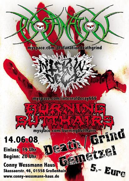 PROFANATION, INTERNAL DECAY, BURNING BUTTHAIRS PROFANATION, INTERNAL DECAY, BURNING BUTTHAIRS