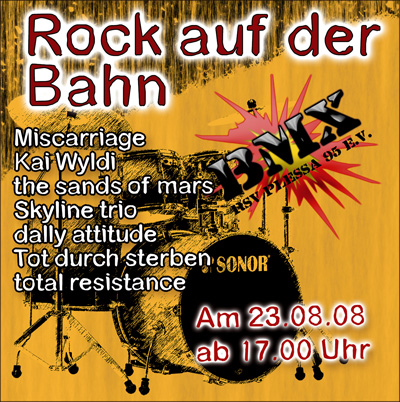 MISCARRIAGE, KAI WYLDI AKA BODDAH, THE SANDS OF MARS, DALLY ATTITUDE, TOT DURCH STERBEN, HAIRY WAMP AKA TOTAL RESISTANCE MISCARRIAGE, KAI WYLDI AKA BODDAH, THE SANDS OF MARS, DALLY ATTITUDE, TOT DURCH STERBEN, HAIRY WAMP AKA TOTAL RESISTANCE