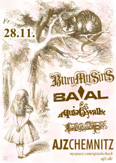 BURY MY SINS, BA'AL, OF QUIET WALLS, CALIBER BURY MY SINS, BA'AL, OF QUIET WALLS, CALIBER