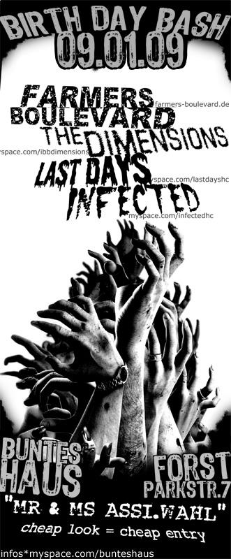 FARMERS BOULEVARD, INFECTED, LAST DAYS, THE DIMENSIONS