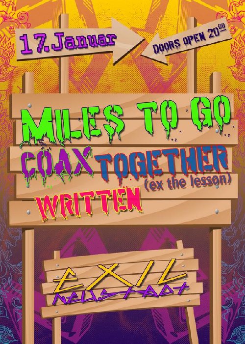 MILES TO GO, COAX, TOGETHER, WRITTEN