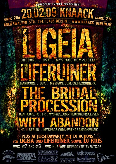 LIGEIA, LIFERUINER, THE BRIDAL PROCESSION, WITH ABANDON