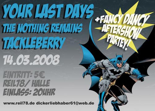 TACKLEBERRY, YOUR LAST DAYS, THE NOTHING REMAINS