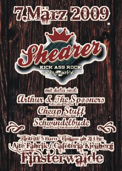 SHEARER, ARTHUR & THE SPOONERS, CHEAP STUFF, SCHWINDELBUDE