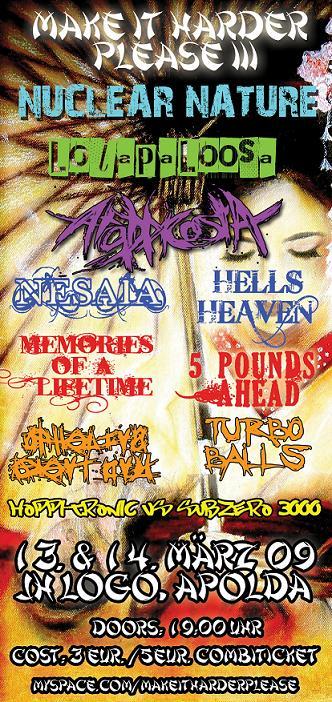 NUCLEAR NATURE, LOLAPALOOSA, A TODA COSTA, OPHELIAS GREAT DAY