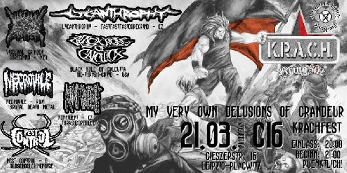 LYCANTHROPHY, BLACK HOLE OF CALCUTTA, VISCERAL GRINDER, NECROVILE, KONFIDENT, PEST CONTROL