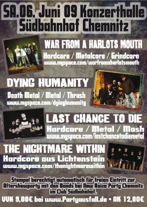 WAR FROM A HARLOTS MOUTH, DYING HUMANITY, LAST CHANCE TO DIE, THE NIGHTMARE WITHIN WAR FROM A HARLOTS MOUTH, DYING HUMANITY, LAST CHANCE TO DIE, THE NIGHTMARE WITHIN