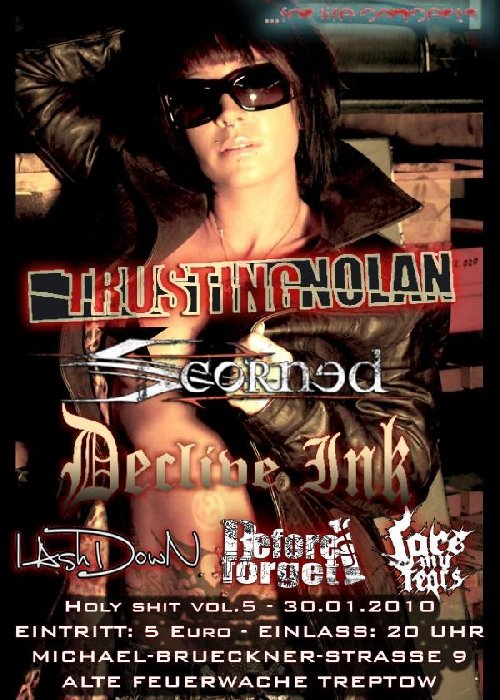 FACE MY FEARS, TRUSTING NOLAN, DECLIVE INK, SCORNED, LASHDOWN ,BEFORE I FORGET FACE MY FEARS, TRUSTING NOLAN, DECLIVE INK, SCORNED, LASHDOWN ,BEFORE I FORGET