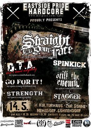 STRAIGHT TO YOUR FACE, D.T.A., SPINKICK, STILL THE ENEMY, GO FOR IT!, STRENGTH, STAGGER