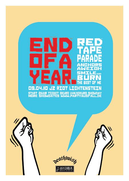 END OF A YEAR (USA), THE RED TAPE PARADE, ANCHORS AWEIGH, THE BEST OF ME, SMILE AND BURN