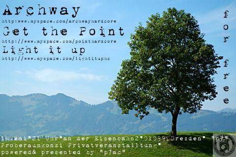 ARCHWAY, GET THE POINT, LIGHT IT UP