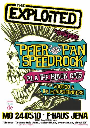 THE EXPLOITED, PETER PAN SPEEDROCK, AL & THE BLACK CATS, VOODOO & THE HEADSHRINKERS THE EXPLOITED, PETER PAN SPEEDROCK, AL & THE BLACK CATS, VOODOO & THE HEADSHRINKERS