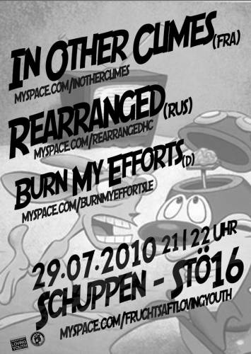 IN OTHER CLIMES (FRA), REARRANGED (RUS), BURN MY EFFORTS (L.E.) IN OTHER CLIMES (FRA), REARRANGED (RUS), BURN MY EFFORTS (L.E.)