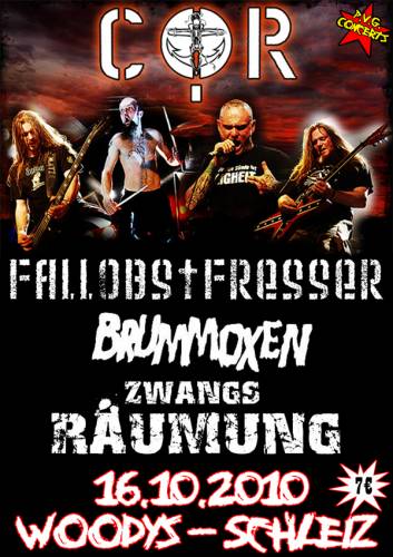 COR, FALLOBSTFRESSER, BRUMMOXEN, ZWANGSRÄUMUNG