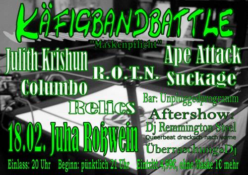 JULITH KRISHUN, APE ATTACK, COLUMBO, SUCKAGE, R.O.T.N., RELICS JULITH KRISHUN, APE ATTACK, COLUMBO, SUCKAGE, R.O.T.N., RELICS