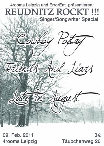 COWBOY POETRY, FRIENDS&LIARS, LATE IN AUGUST COWBOY POETRY, FRIENDS&LIARS, LATE IN AUGUST