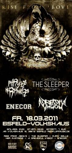 RISE FROM ABOVE, THE SLEEPER, MARY SELLS HER MANNERS, A DREADFUL VISION, ENECOR RISE FROM ABOVE, THE SLEEPER, MARY SELLS HER MANNERS, A DREADFUL VISION, ENECOR