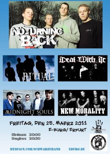 NO TURNING BACK, RITUAL, DEAL WITH IT, NEW MORALITY, MIDNIGHT SOULS