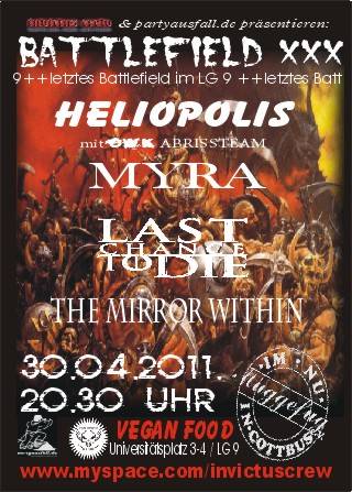 MYRA, LAST CHANCE TO DIE, HELIOPOLIS, THE MIRROR WITHIN MYRA, LAST CHANCE TO DIE, HELIOPOLIS, THE MIRROR WITHIN