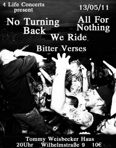 NO TURNING BACK, ALL FOR NOTHING, WE RISE, BITTER VERSES NO TURNING BACK, ALL FOR NOTHING, WE RISE, BITTER VERSES
