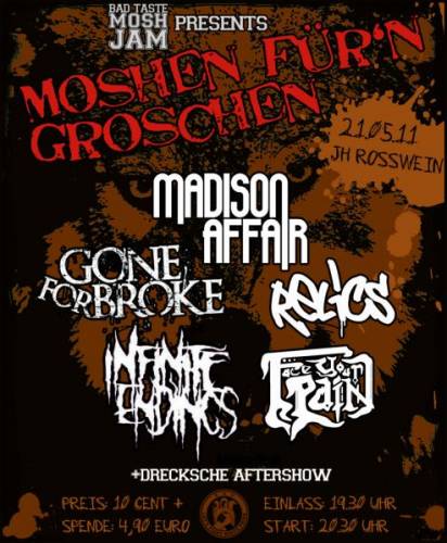 MADISON AFFAIR, GONE FOR BROKE, RELICS, INFINITE ENDINGS, FACE YOUR PAIN MADISON AFFAIR, GONE FOR BROKE, RELICS, INFINITE ENDINGS, FACE YOUR PAIN