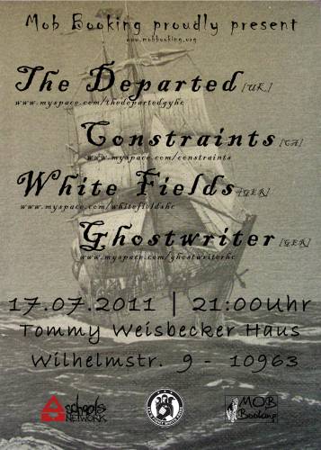 THE DEPARTED, CONSTRAINTS, WHITE FIELDS, GHOSTWRITER