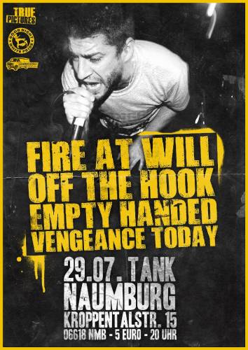 FIRE AT WILL, OFF THE HOOK, EMPTY HANDED, VENGEANCE TODAY