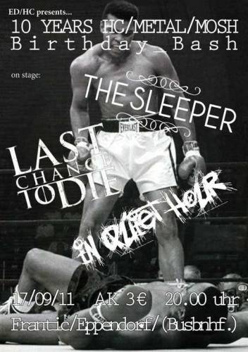 THE SLEEPER, LAST CHANCE TO DIE, IN QUIET HOUR