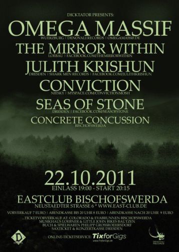 OMEGA MASSIF, JULITH KRISHUN, CONVICTION, THE MIRROR WITHIN, SEAS OF STONE, CONCRETE CONCUSSION OMEGA MASSIF, JULITH KRISHUN, CONVICTION, THE MIRROR WITHIN, SEAS OF STONE, CONCRETE CONCUSSION