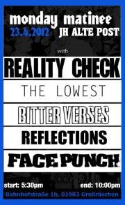 REALITY CHECK, THE LOWEST, BITTER VERSES, REFLECTIONS, FACEPUNCH