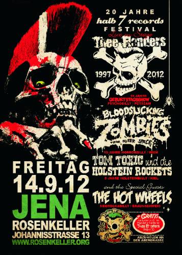 BLOODSUCKING ZOMBIES, THEE FLANDERS, TOM TOXIC, THE HOT WHEELS