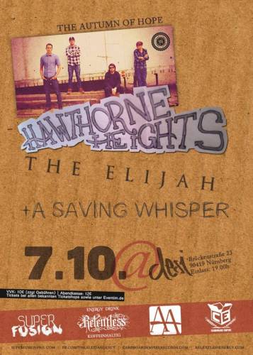 HAWTHORNE HEIGHTS, THE ELIJAH, A SAVNG WHISPER