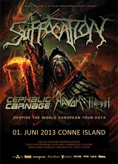 SUFFOCATION, CEPHALIC CARNAGE, HAVOK, FALLUJAH SUFFOCATION, CEPHALIC CARNAGE, HAVOK, FALLUJAH