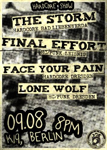FINAL EFFORT, THE STORM, FACE YOUR PAIN, LONE WOLF FINAL EFFORT, THE STORM, FACE YOUR PAIN, LONE WOLF