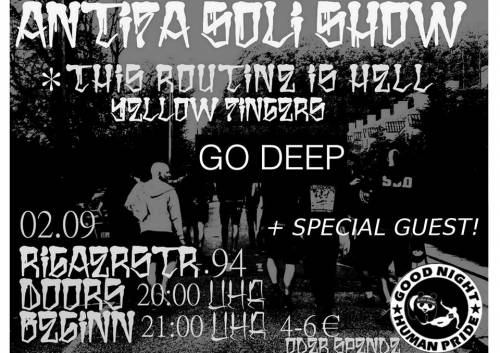 GO DEEP, THIS ROUTINE IS HELL, YELLOW FINGERS