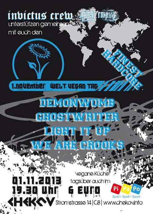 GHOSTWRITER, DEMONWOMB, LIGHT IT UP, WE ARE CROOKS GHOSTWRITER, DEMONWOMB, LIGHT IT UP, WE ARE CROOKS